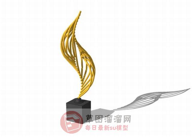 工艺品雕塑曲形SU模型