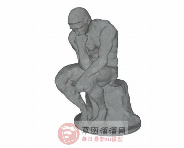 欧式人物雕塑SU模型