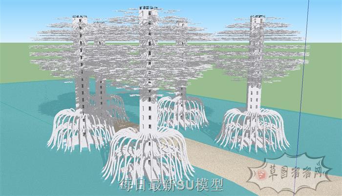 铁艺树造型SU模型