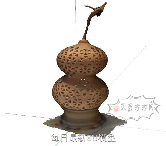 装饰雕塑葫芦SU模型