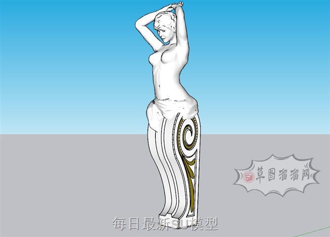 欧式半身石膏SU模型