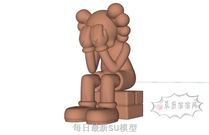 大象雕塑工艺品SU模型