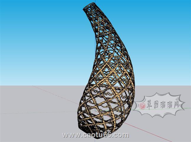 几何雕塑工艺品SU模型