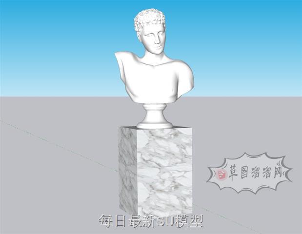 人头像雕塑SU模型