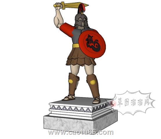 罗马人物雕塑SU模型