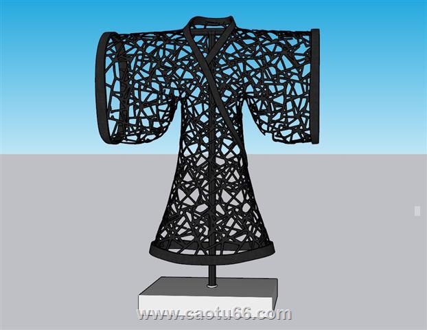 汉服衣服雕塑SU模型