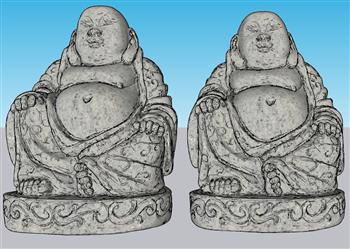 佛像弥勒佛雕像SU模型