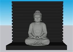佛像雕像SU模型
