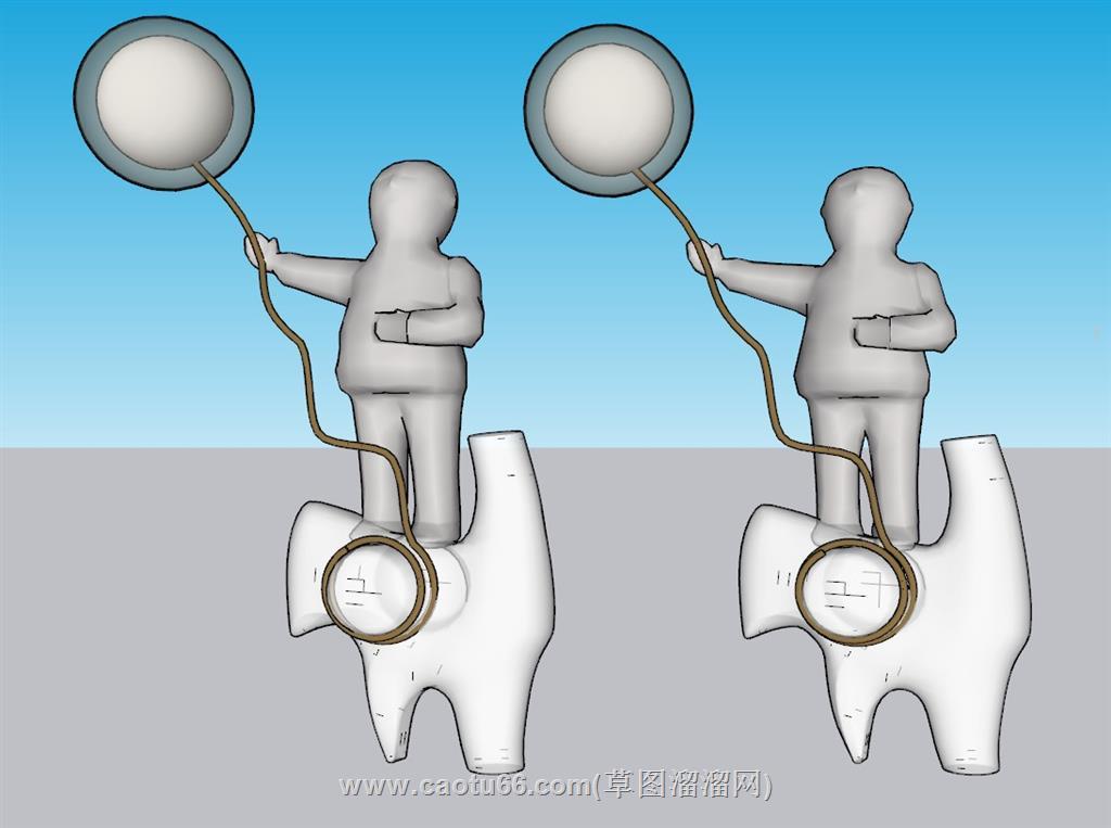 抽象雕塑SU模型