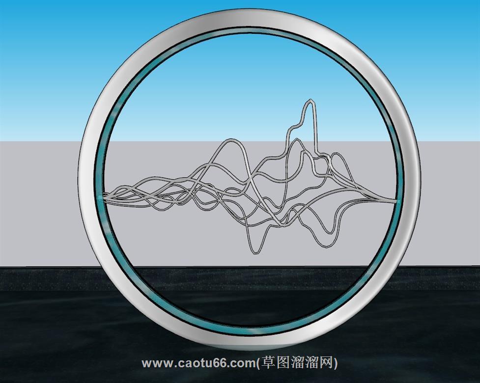 雕塑山脉SU模型