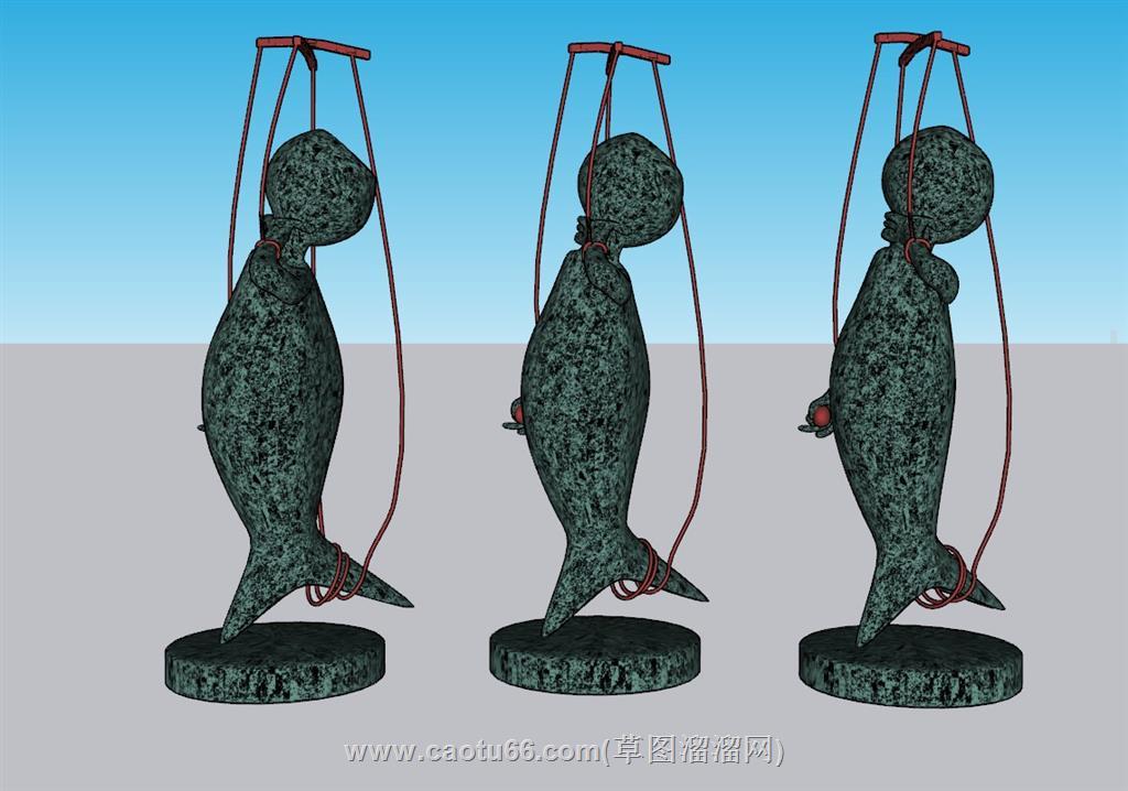 抽象雕塑工艺品SU模型