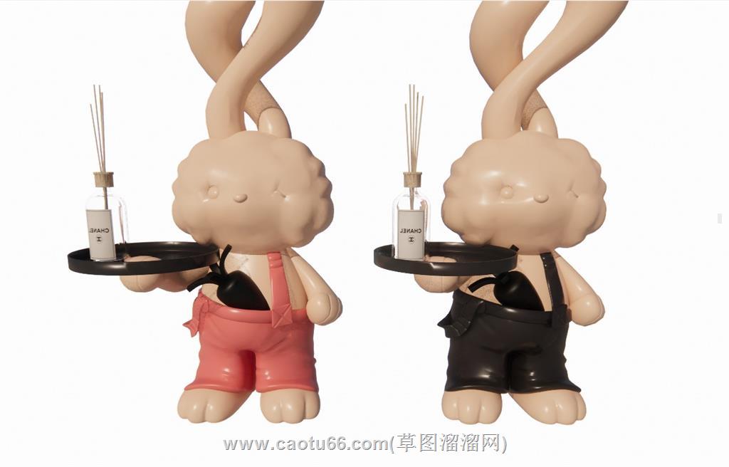 兔子工艺品雕塑SU模型