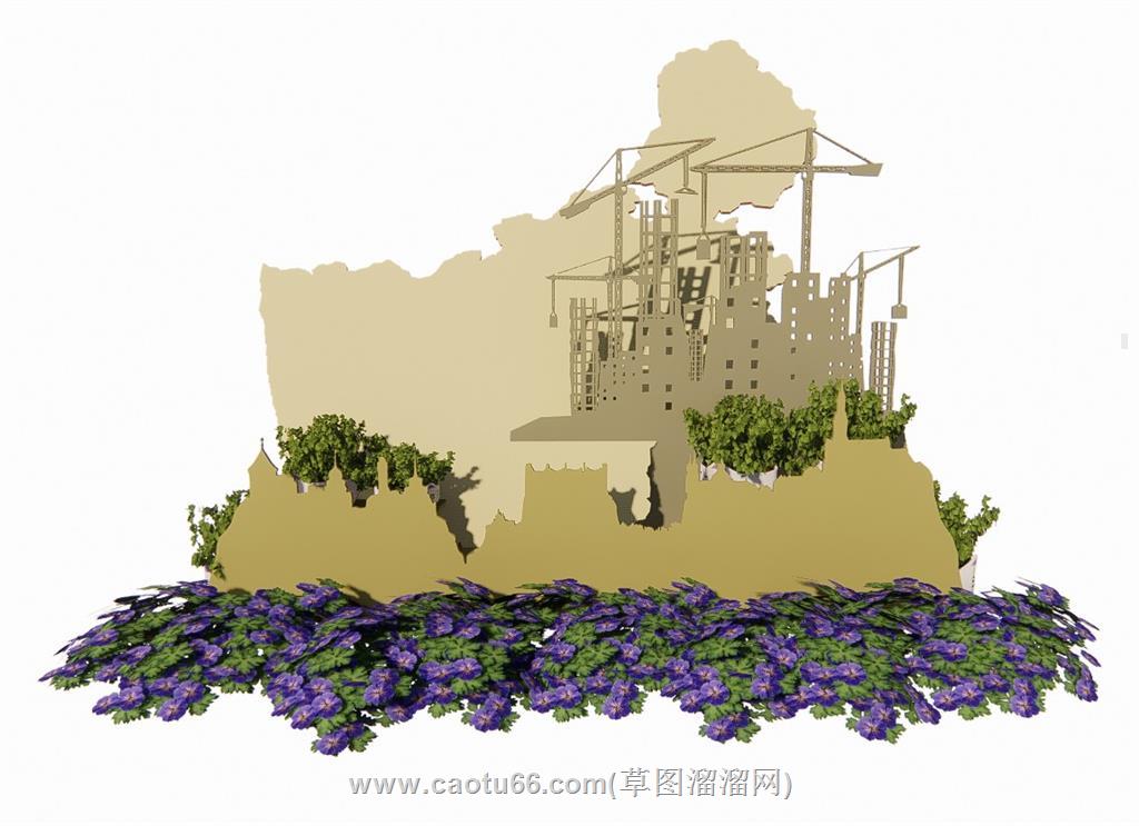 城市雕塑SU模型