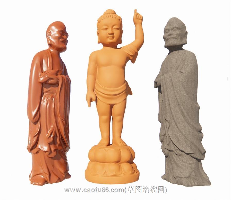 佛像雕塑SU模型