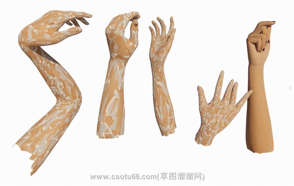 手臂手掌雕塑SU模型