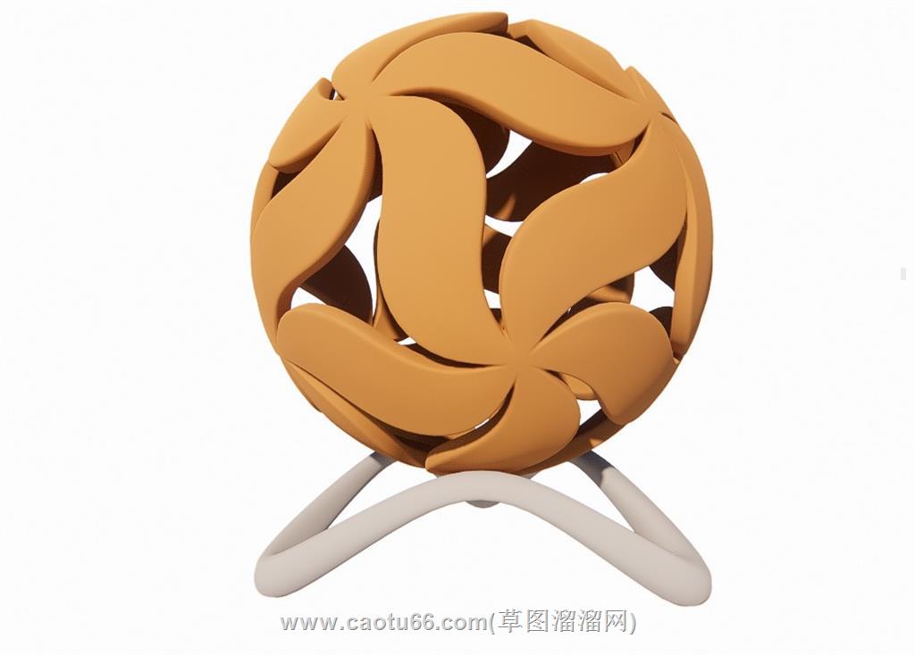 球形花瓣雕塑SU模型