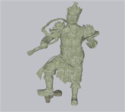 广目天王神像四大天王SU模型
