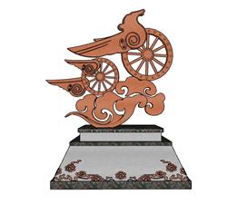 祥云雕塑SU模型