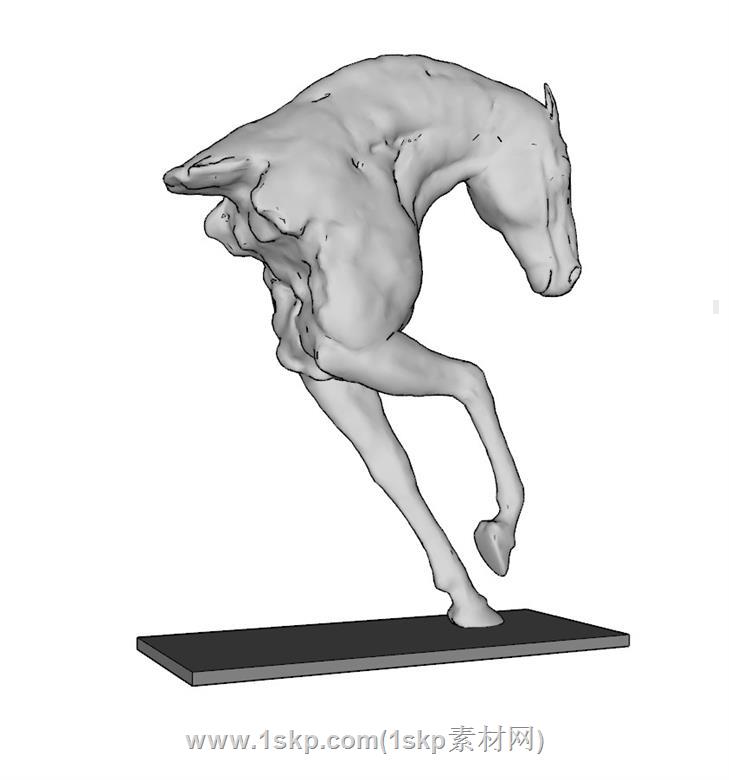 半身马雕塑SU模型