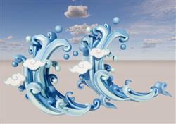 海浪波浪浪花SU模型