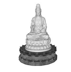 观音佛像雕塑SU模型