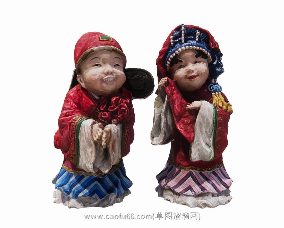 中式婚礼雕塑SU模型