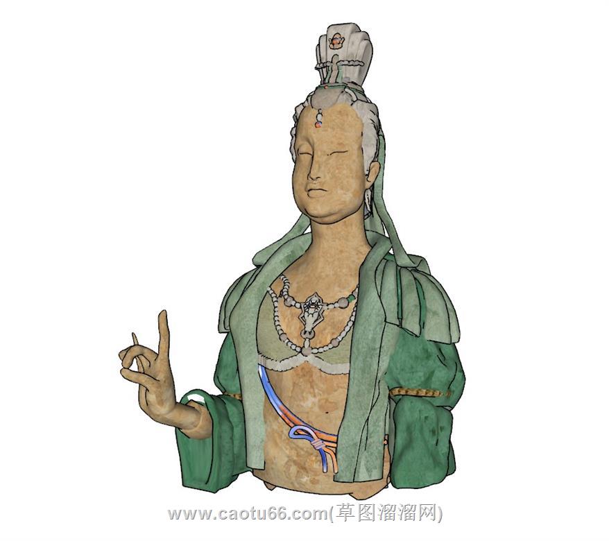 观音雕塑SU模型