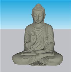 佛像释迦摩尼SU模型