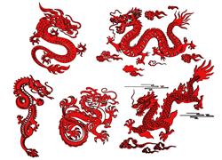 中式龙雕塑SU模型