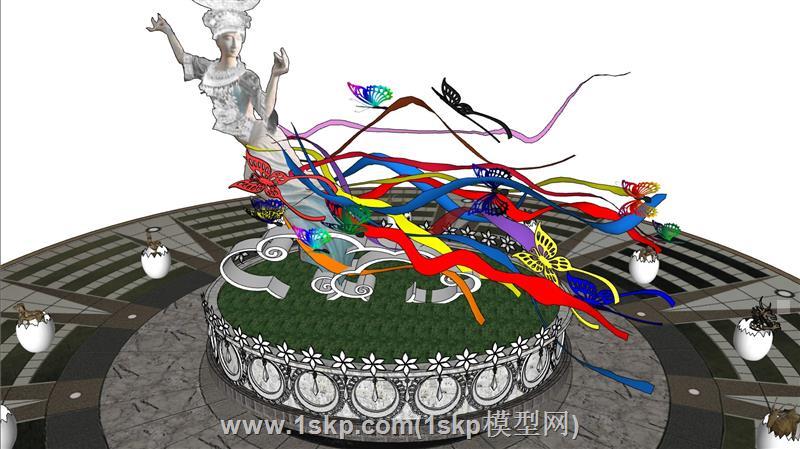 苗族雕塑彩带蝴蝶蛋壳