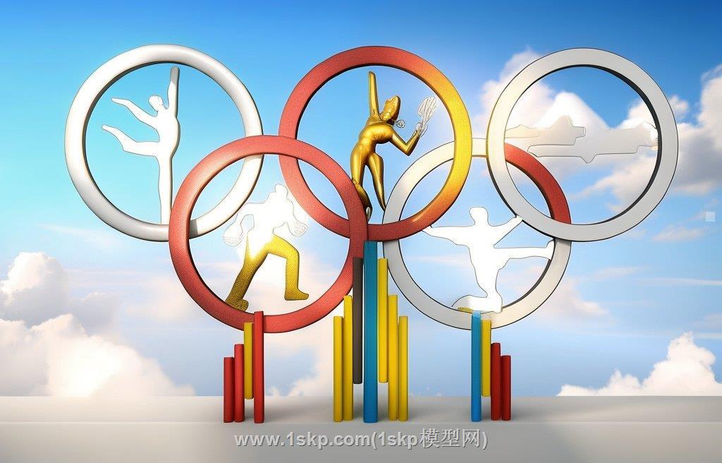 五环体育运动雕塑
