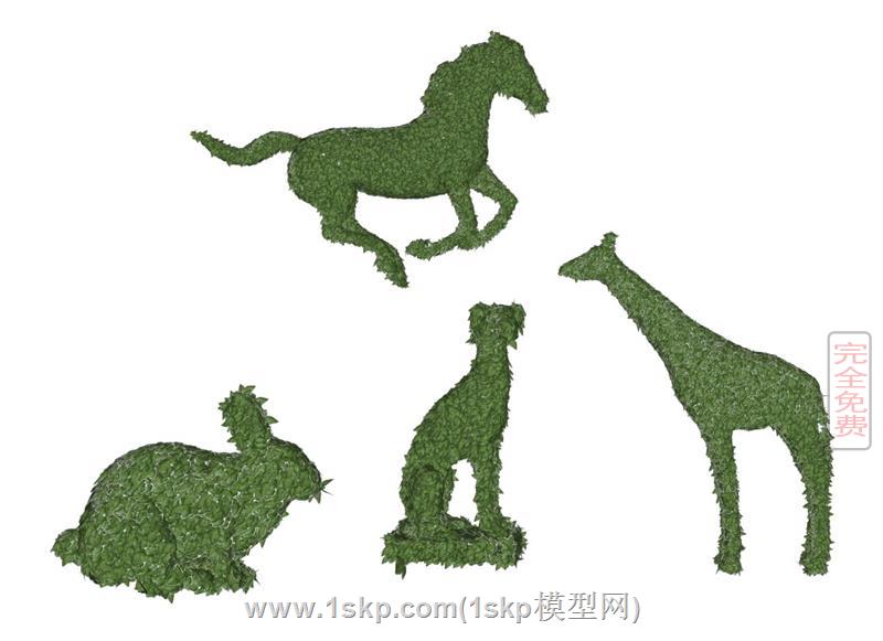 动物绿雕草雕塑
