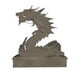 中国龙坐龙雕塑