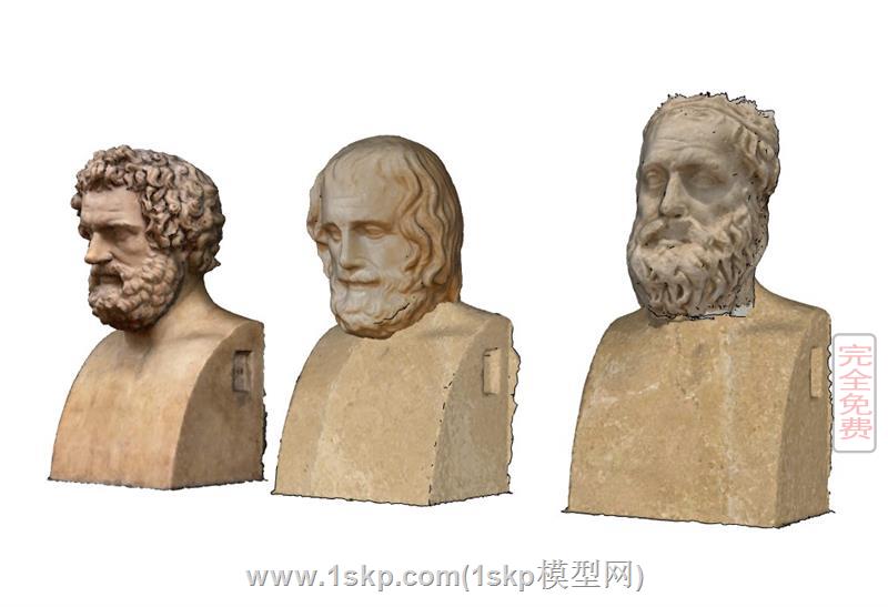 欧洲人头雕像