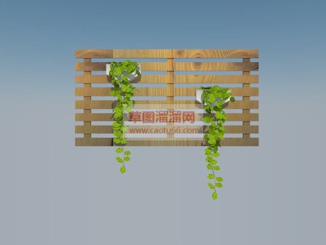 绿墙花架装饰SU模型