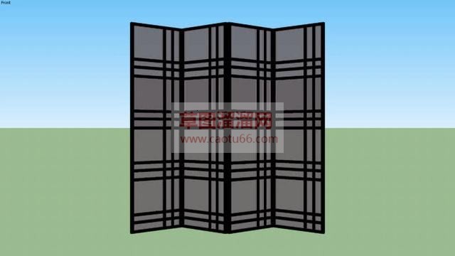 隔断屏风家具SU模型