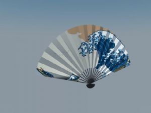 日式装饰品折扇SU模型