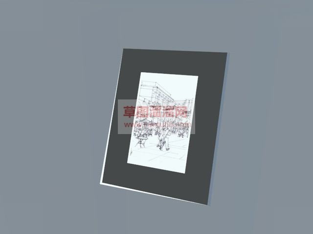 相框摆件SU模型