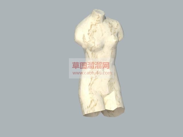 半身工艺品摆件SU模型