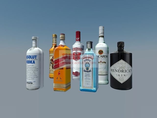 名酒酒瓶SU模型