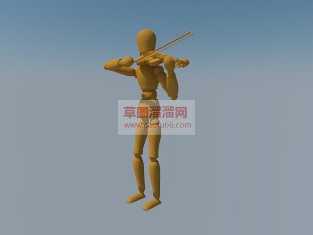 木偶人装饰摆件SU模型