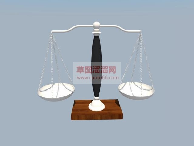 天平秤装饰品SU模型