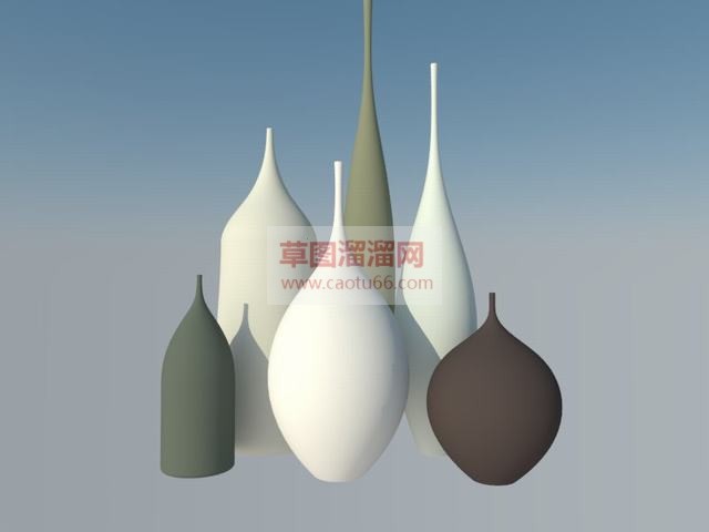 抽象花瓶SU模型