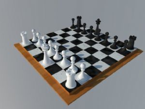 国际象棋棋盘SU模型