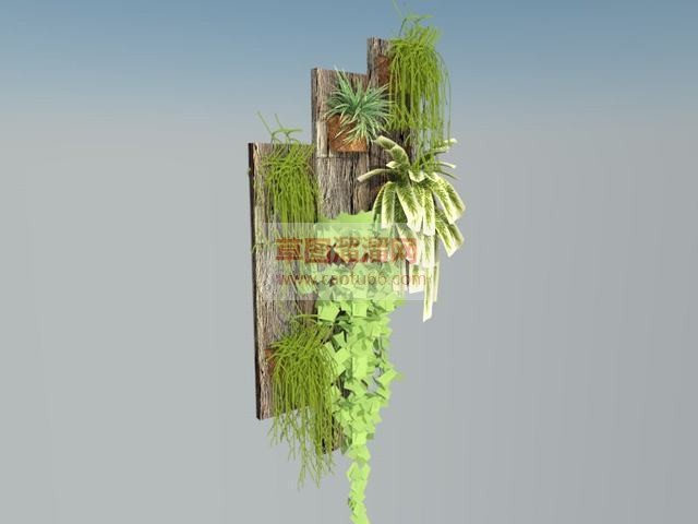 植物墙装饰SU模型