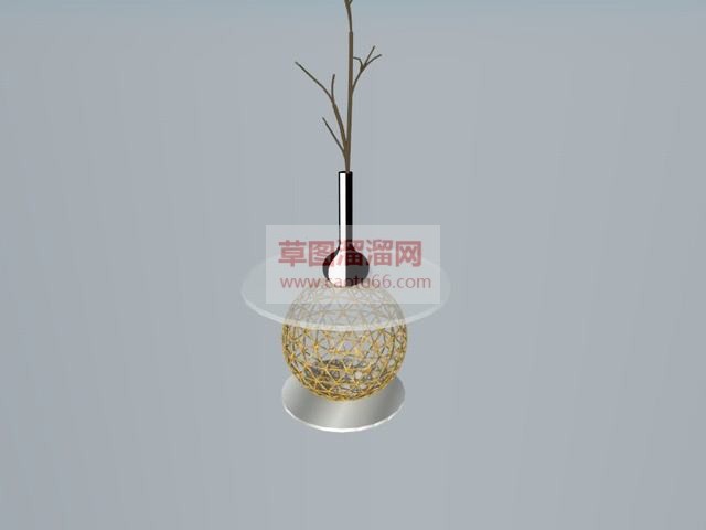 桌子花瓶SU模型