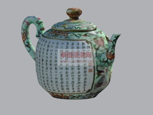 茶壶茶具水壶SU模型