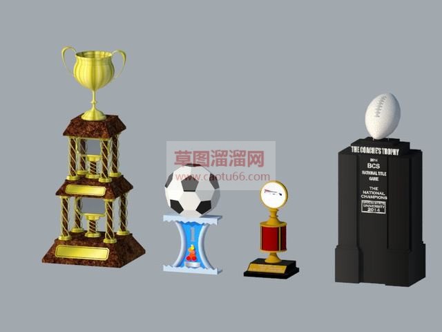 体育奖杯SU模型