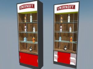酒瓶货品展示架SU模型