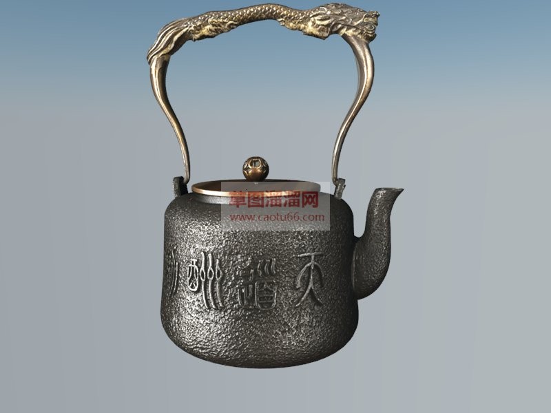 中式古代茶壶SU模型